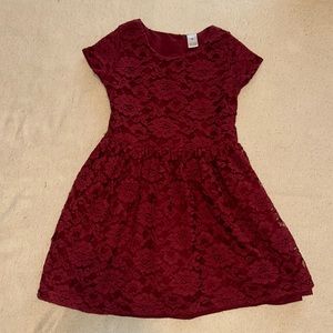 Carter’s, maroon lace formal holiday Christmas dress size 6